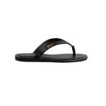 Dsquared2 Black Leather Flip Flops