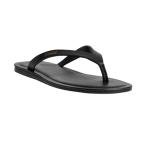 Dsquared2 Black Leather Flip Flops