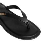 Dsquared2 Black Leather Flip Flops
