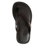Dsquared2 Dark Brown Leather Flip Flops