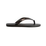 Dsquared2 Dark Brown Leather Flip Flops