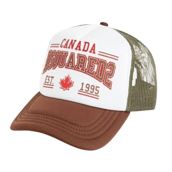 DSQUARED2 Canada brand-print woven cap