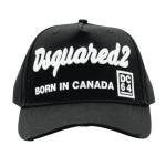 DSQUARED2 - 3D White italic-embroidered Black Baseball Cap