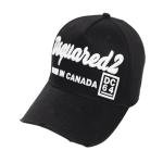 DSQUARED2 - 3D White italic-embroidered Black Baseball Cap
