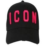 DSQUARED2 Red-ICON-embroidered Black Baseball Cap