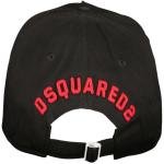 DSQUARED2 Red-ICON-embroidered Black Baseball Cap