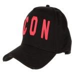 DSQUARED2 Red-ICON-embroidered Black Baseball Cap