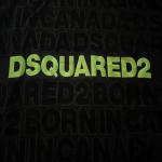 Dsquared2 Black & Fluorescent Logo Beach Towel