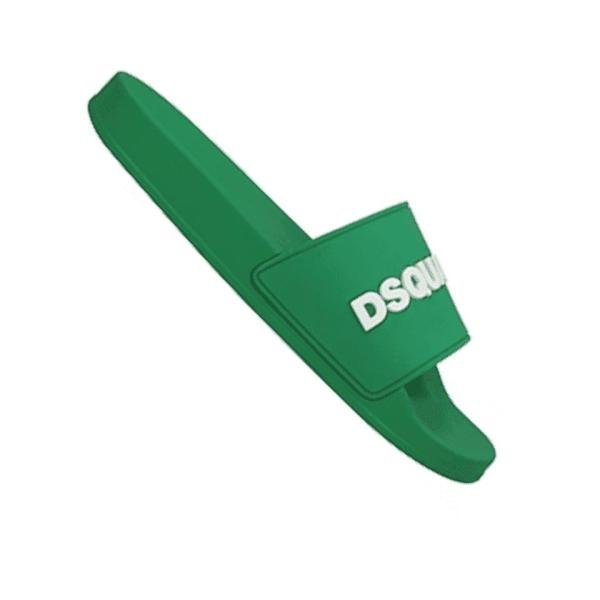 Dsquared2  white-coloured 3D "DSQUARED2" green  Slider