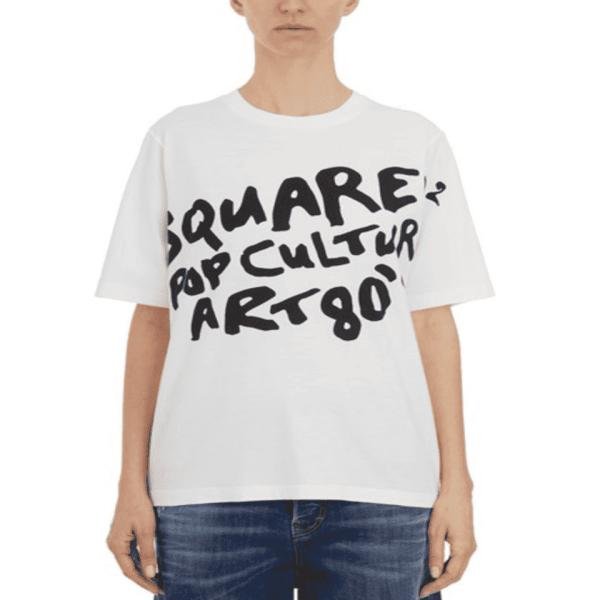Dsquared2  white Pop 80's Loose Fit T-Shirt