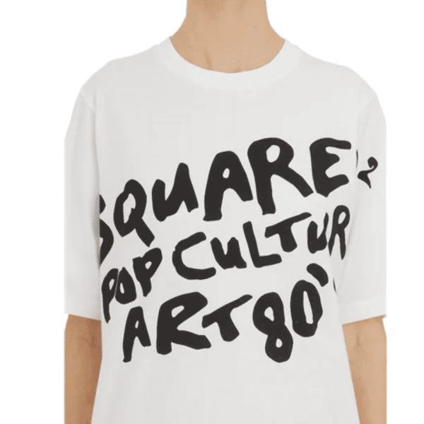 Dsquared2  white Pop 80's Loose Fit T-Shirt