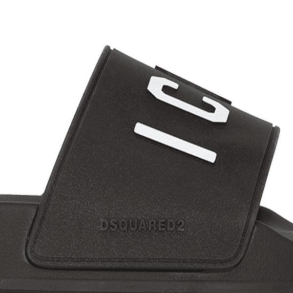 Dsquared2  white-coloured 3D "ICON" black Slider