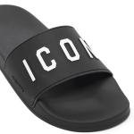 Dsquared2  white-coloured 3D "ICON" black Slider