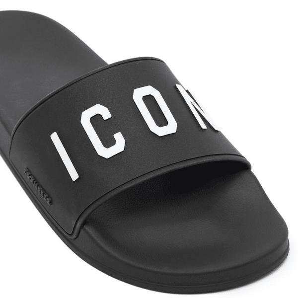 Dsquared2  white-coloured 3D "ICON" black Slider