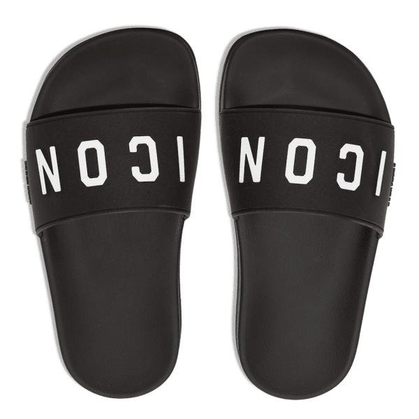 Dsquared2  white-coloured 3D "ICON" black Slider