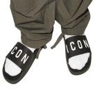Dsquared2  white-coloured 3D "ICON" black Slider