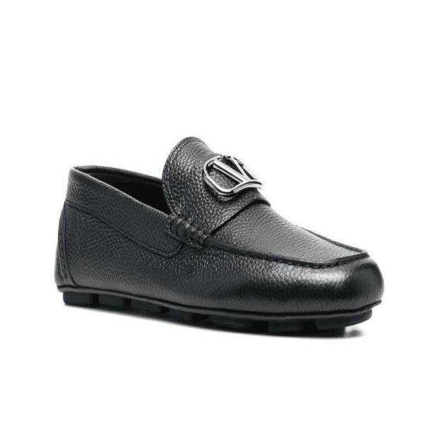 Valentino Garavani V-LOGO Signature Grany CalfSkin Driving Shoe