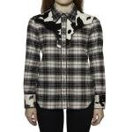 DSQUARED2 Lady Checked Goat Skin Panelled Shirt