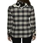 DSQUARED2 Lady Checked Goat Skin Panelled Shirt