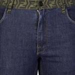 Fendi 'FF' Slim-Fit waist-Embroidered Men Jean