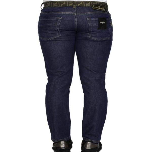 Fendi 'FF' Slim-Fit waist-Embroidered Men Jean