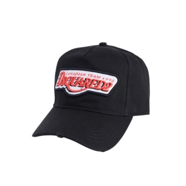 DSQUARED2 speedy-like 'Dsquared2' embroidered Black Baseball Cap