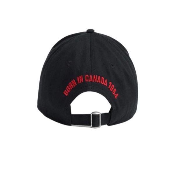 DSQUARED2 'now you know’ & 'Dsquared2'embroidered Black Baseball Cap