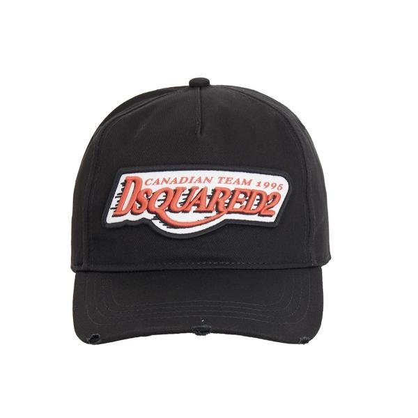 DSQUARED2 speedy-like 'Dsquared2' embroidered Black Baseball Cap