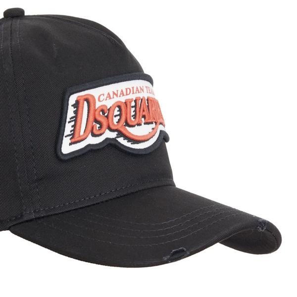 DSQUARED2 speedy-like 'Dsquared2' embroidered Black Baseball Cap