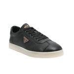 Prada Lane black calf leather low-top sneakers