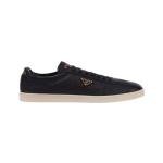 Prada Lane black calf leather low-top sneakers
