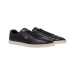 Prada Lane black calf leather low-top sneakers